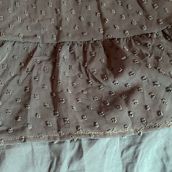 Pretty Garden Green Long Sleeve Tiered Baby doll Style Top Sz Medium - Picture 5 of 8